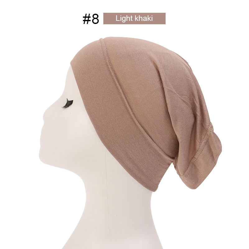 Hijab Casquettes Modal Coton - Sous-Écharpe Turban Islamique Femmes