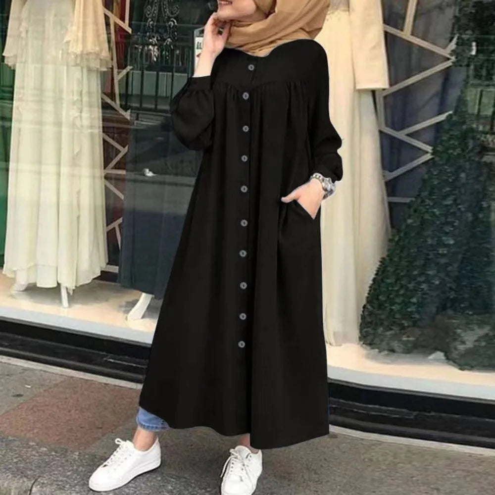 Abaya Vintage Dubaï - Robe Caftan Musulmane Élégante Style Arabe