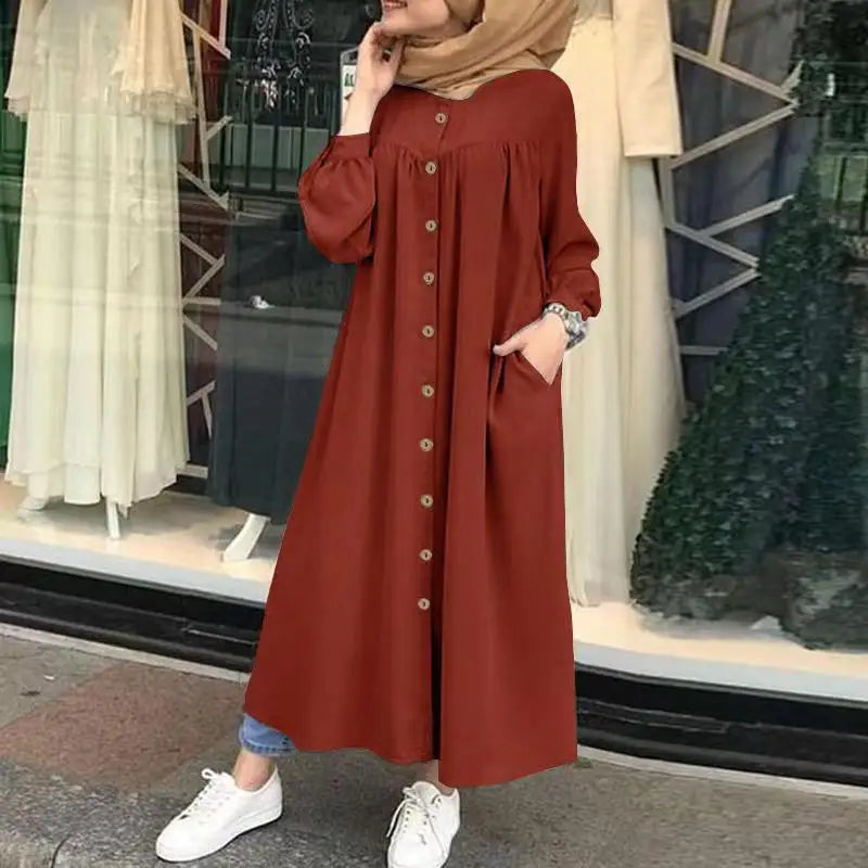 Abaya Vintage Dubaï - Robe Caftan Musulmane Élégante Style Arabe