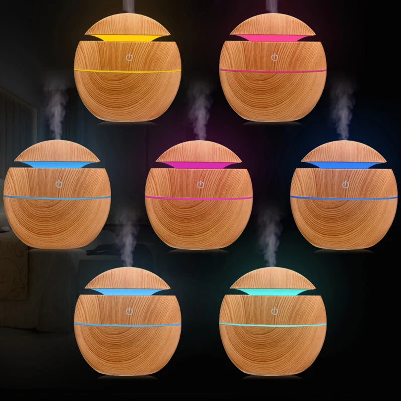 Humidificateur Champignon 200ml USB - Diffuseur Arôme LED 7 Couleurs