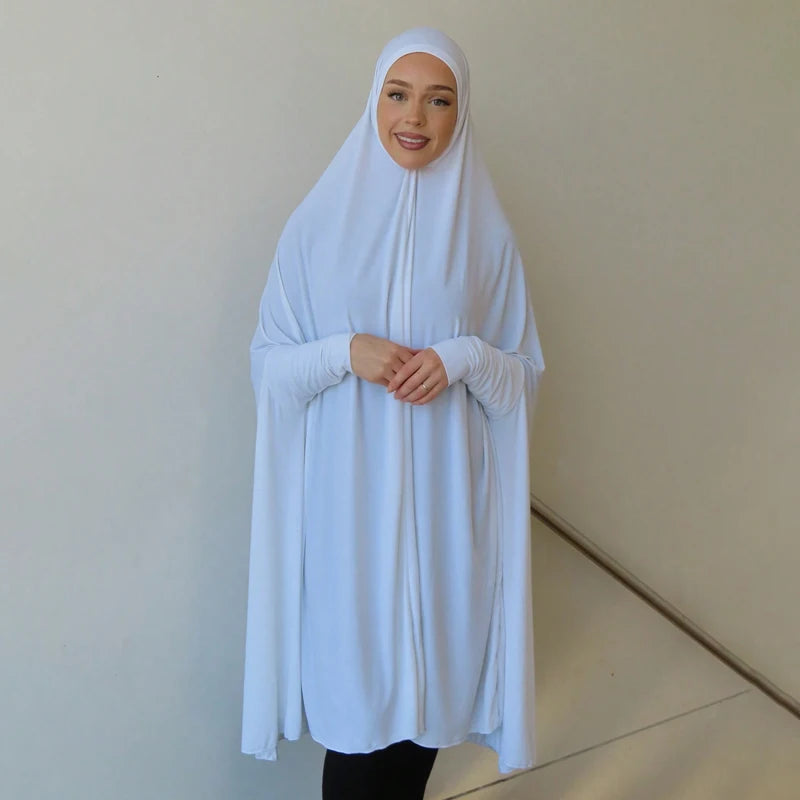 Abayas Musulmanes Manches Longues - Châle Long Couverture Complète Coton