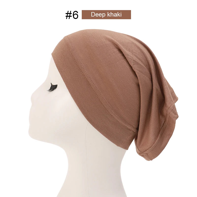 Hijab Casquettes Modal Coton - Sous-Écharpe Turban Islamique Femmes