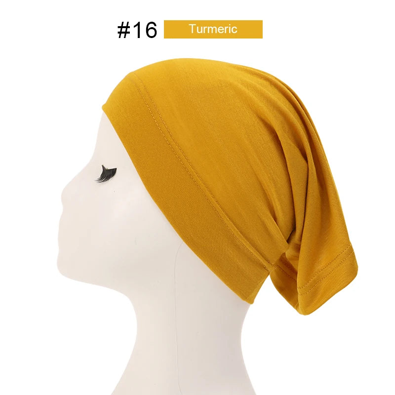 Hijab Casquettes Modal Coton - Sous-Écharpe Turban Islamique Femmes