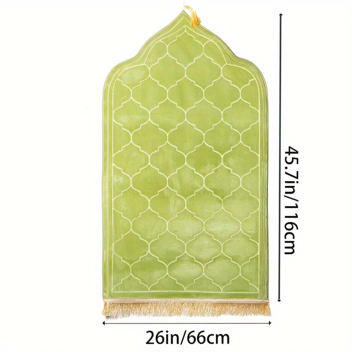 Tapis de Prière Épais Peluche - Flanelle Pampilles Imprimé Irrégulier