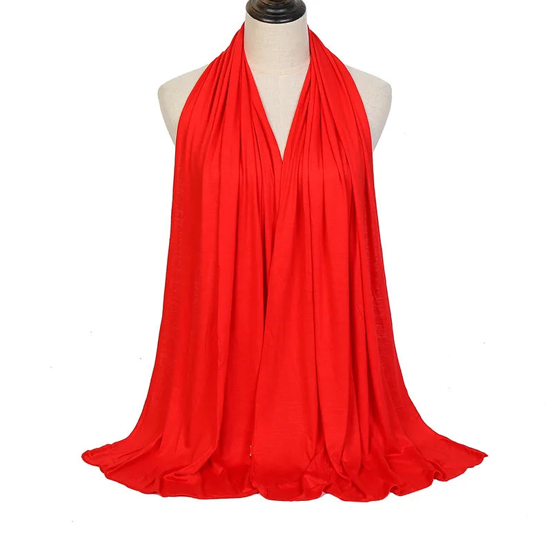 Hijab Jersey Coton Modal 170x60cm - Long Châle Musulman Turban Doux