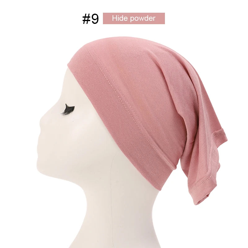 Hijab Casquettes Modal Coton - Sous-Écharpe Turban Islamique Femmes