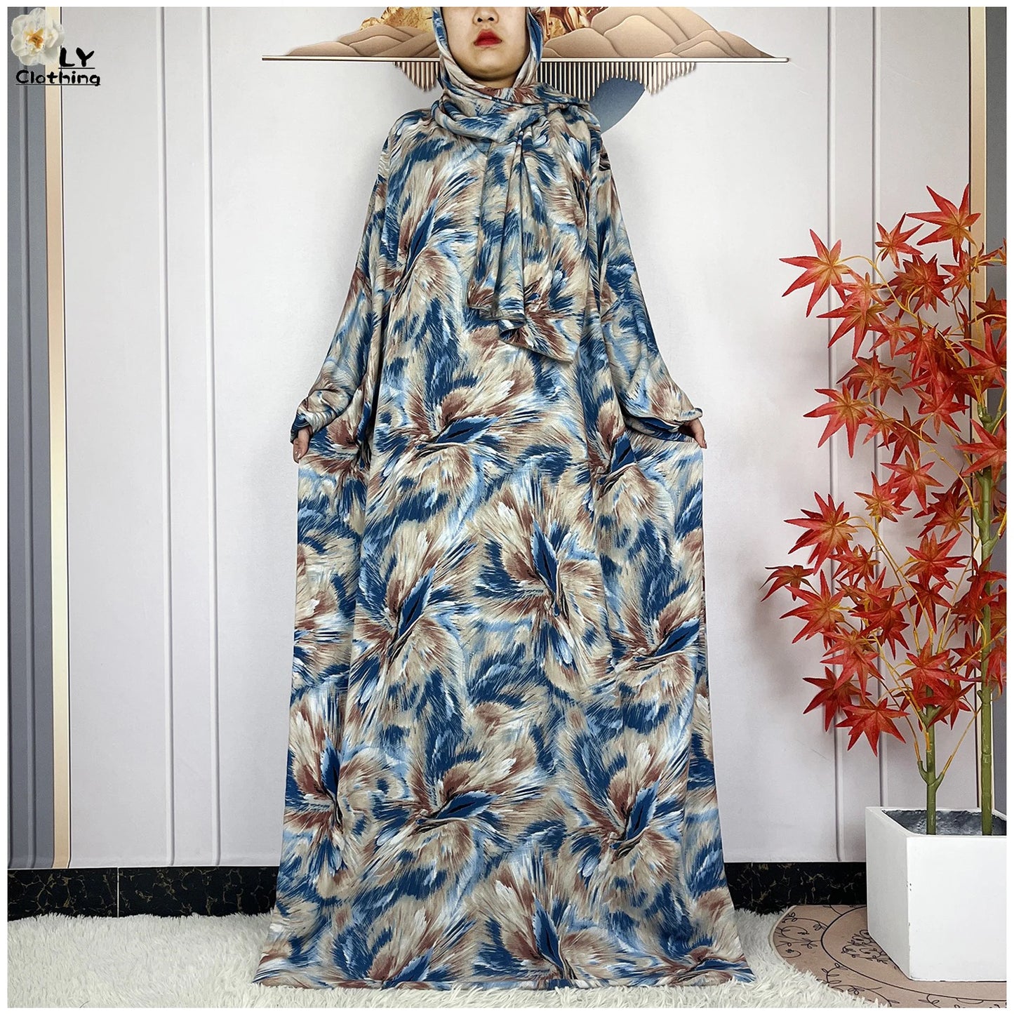 Abayas Musulmanes Ramadan Coton - Robes Prière Manches Longues