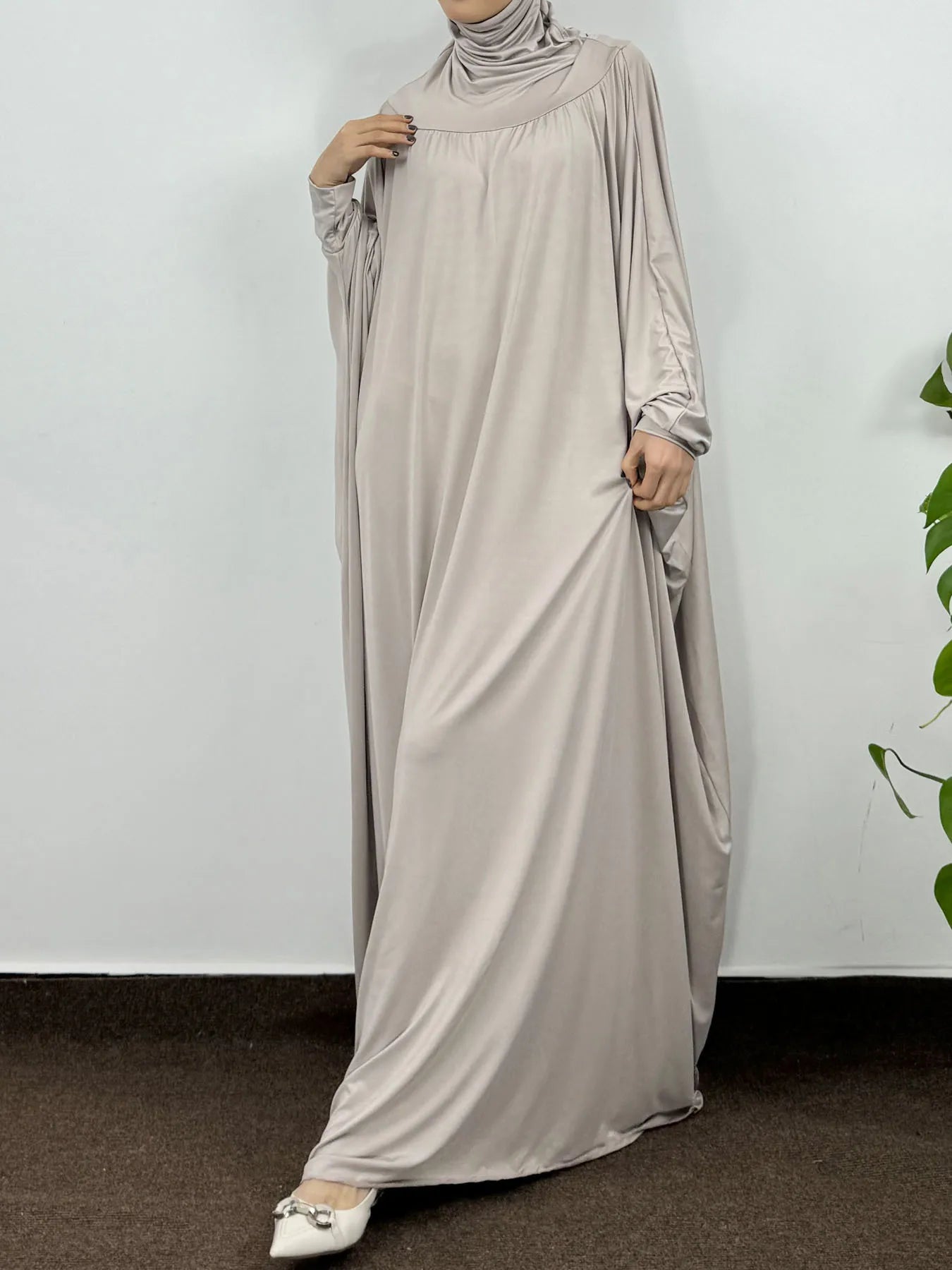 Abaya islamique modeste Ramadan robe musulmane Abayas à capuche à manches longues une pièce prière Hijab robe femmes Jilbabs caftans turcs