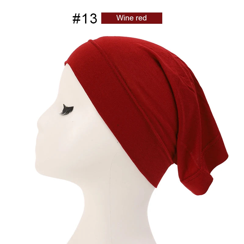 Hijab Casquettes Modal Coton - Sous-Écharpe Turban Islamique Femmes