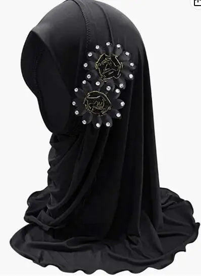 Hijabs Enfants Filles 2-7 ans - Turbans Instantanés Sous-Écharpe Prière