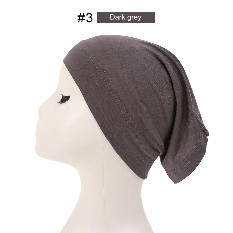 Hijab Casquettes Modal Coton - Sous-Écharpe Turban Islamique Femmes