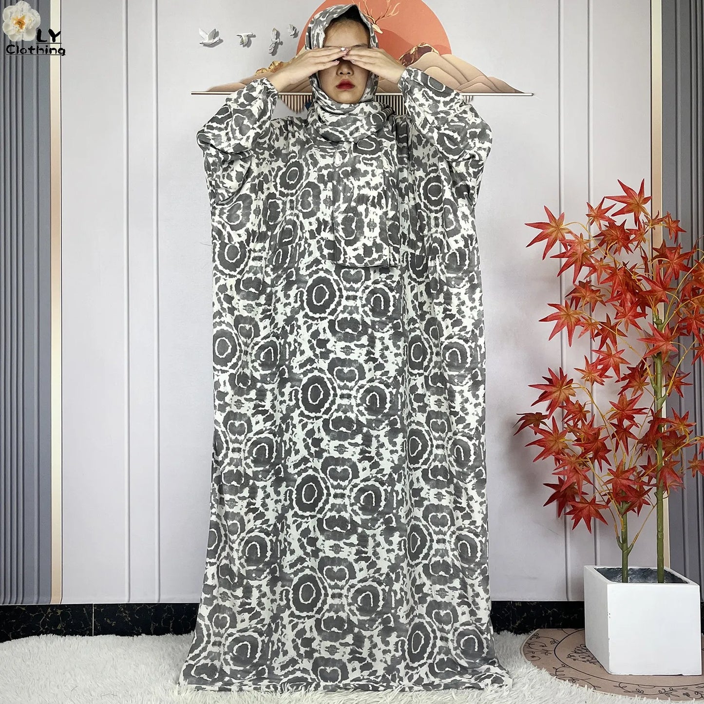 Abayas Musulmanes Ramadan Coton - Robes Prière Manches Longues