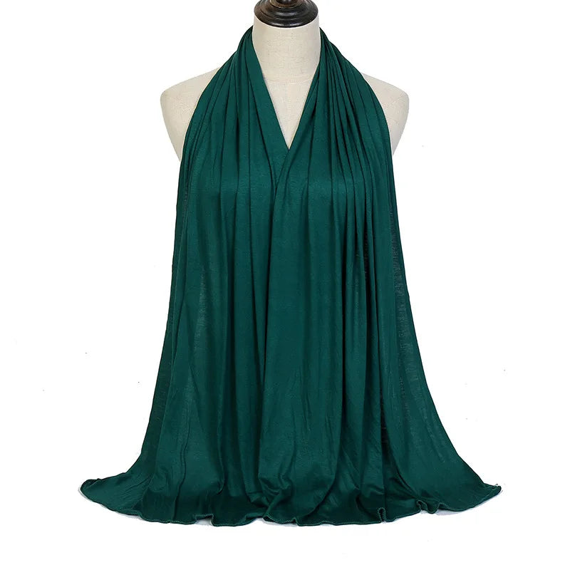 Hijab Jersey Coton Modal 170x60cm - Long Châle Musulman Turban Doux