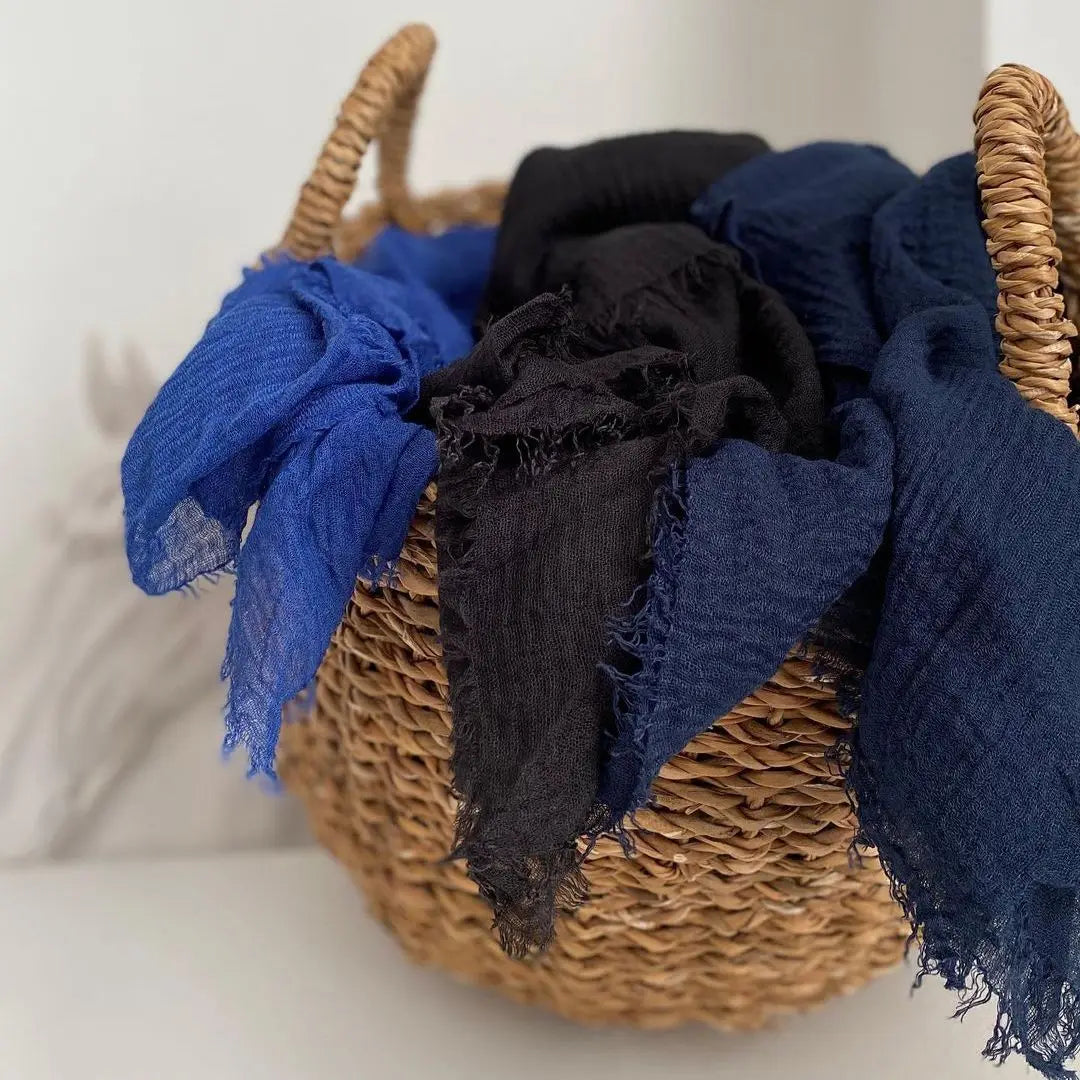 Foulard Hijab Coton Froissé - Bandana Turban Musulman Africain