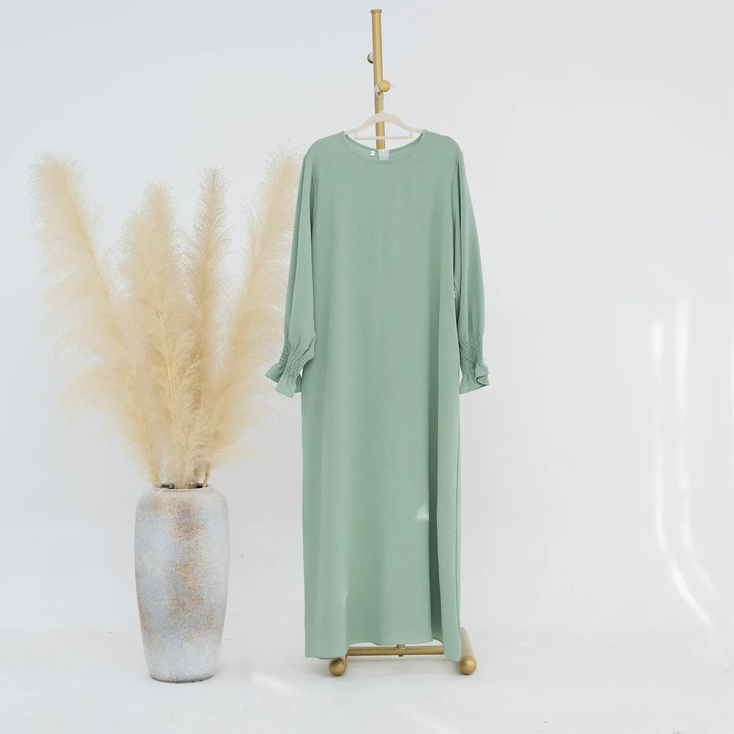 Abaya Robe Longue Style Pansement - Vêtement Musulman Simple Dubaï