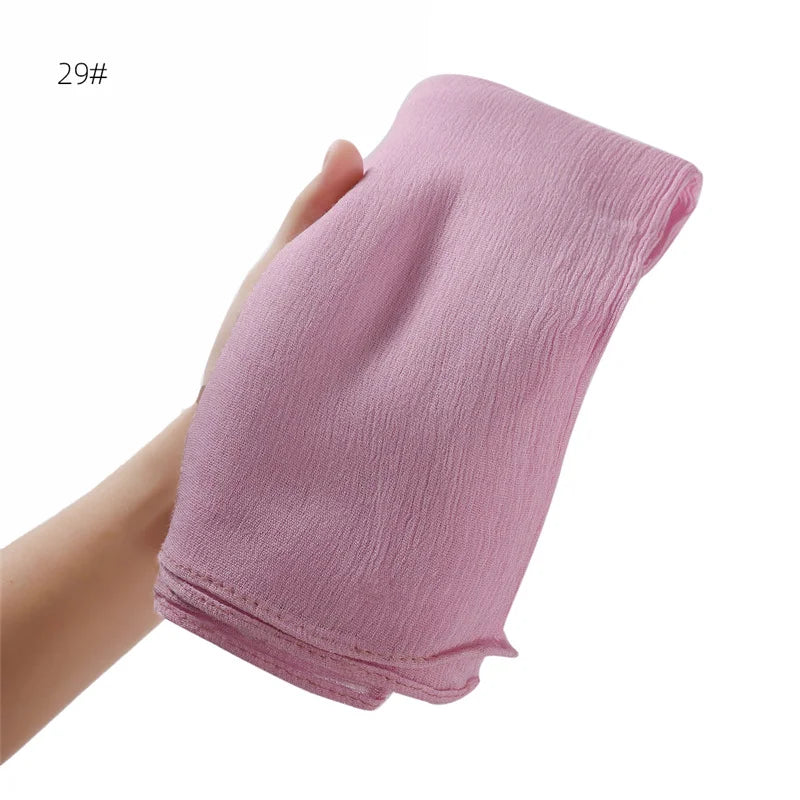 Écharpe Hijab à Plis Rayonne Coton - Turban Musulman Grande Taille