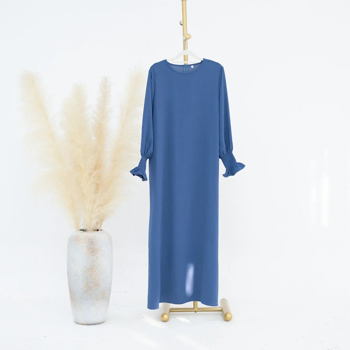 Abaya Robe Longue Style Pansement - Vêtement Musulman Simple Dubaï
