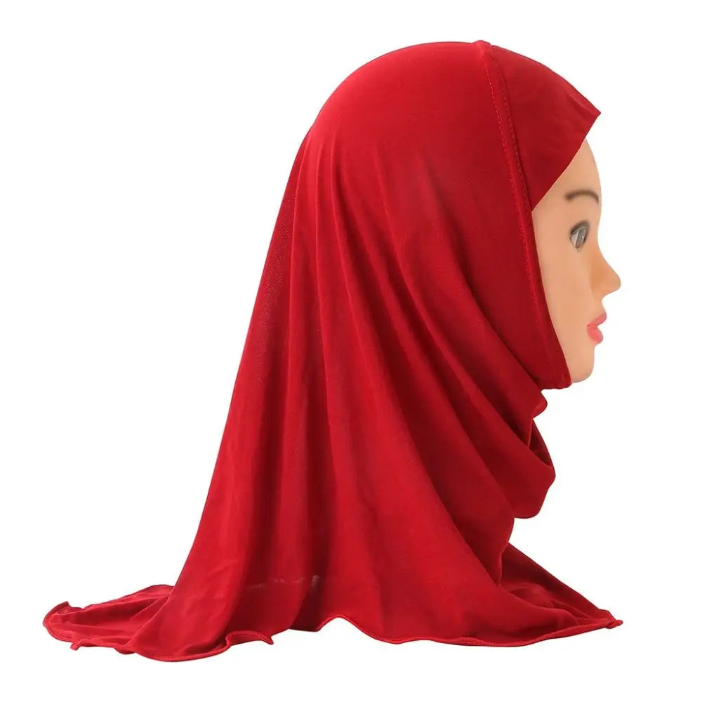Hijabs Enfants Filles 50cm - Écharpe Islamique 2-7 ans Extensible