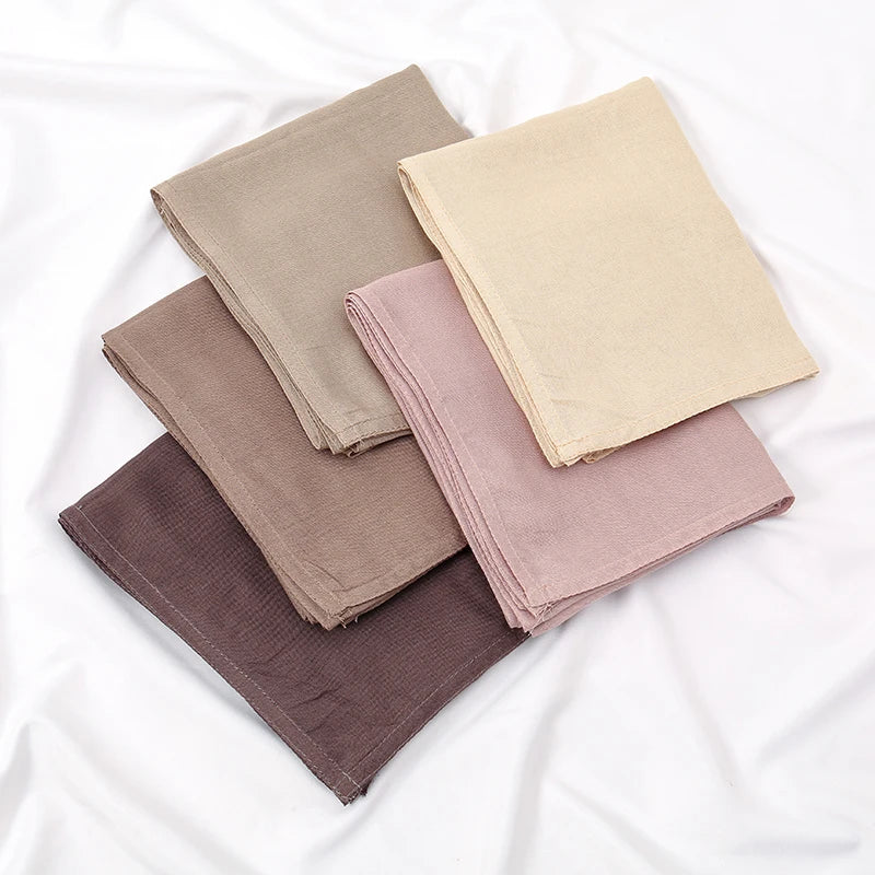 Hijab Modal Rayonne Coton - Écharpe Musulmane Unie 170x70cm