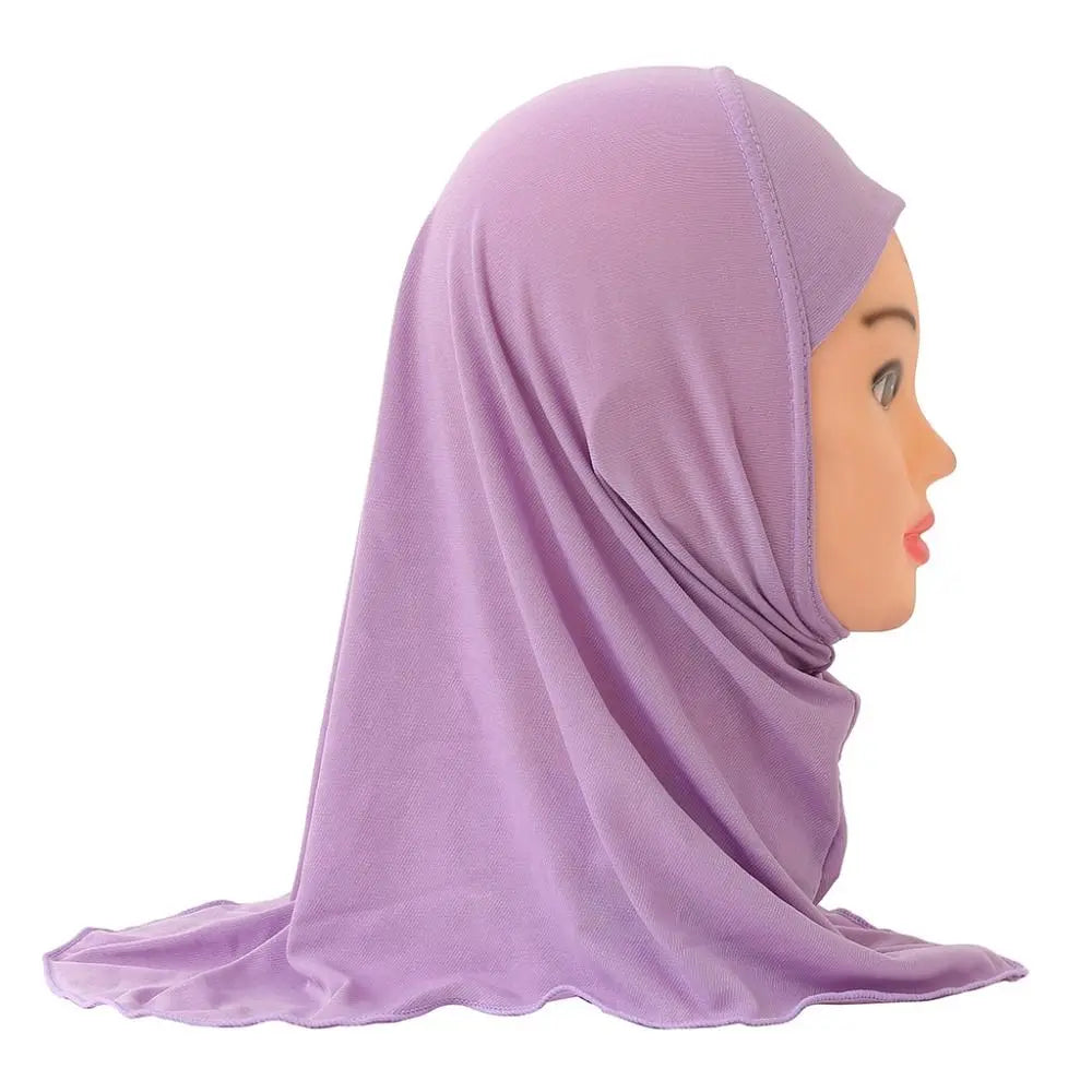 Hijabs Enfants Filles 50cm - Écharpe Islamique 2-7 ans Extensible