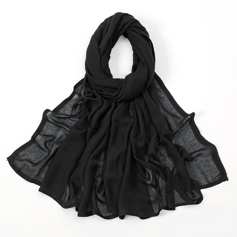 Hijab Modal Rayonne Coton - Écharpe Musulmane Unie 170x70cm