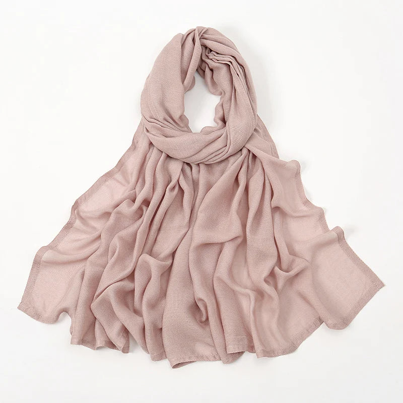 Hijab Modal Rayonne Coton - Écharpe Musulmane Unie 170x70cm