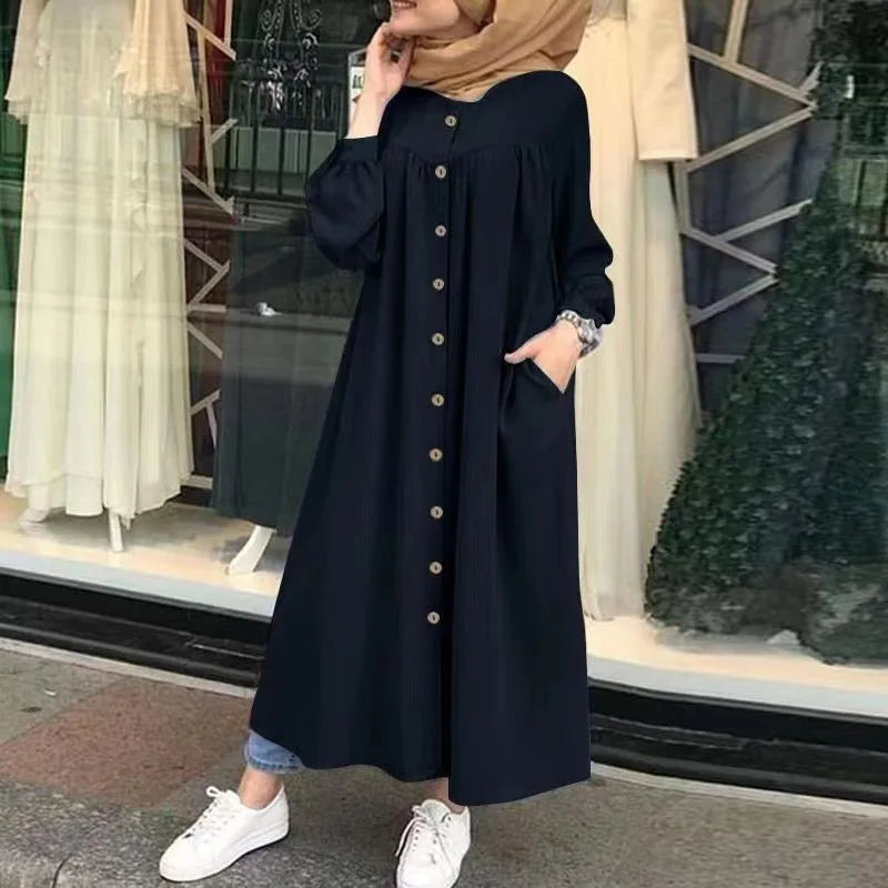 Abaya Vintage Dubaï - Robe Caftan Musulmane Élégante Style Arabe