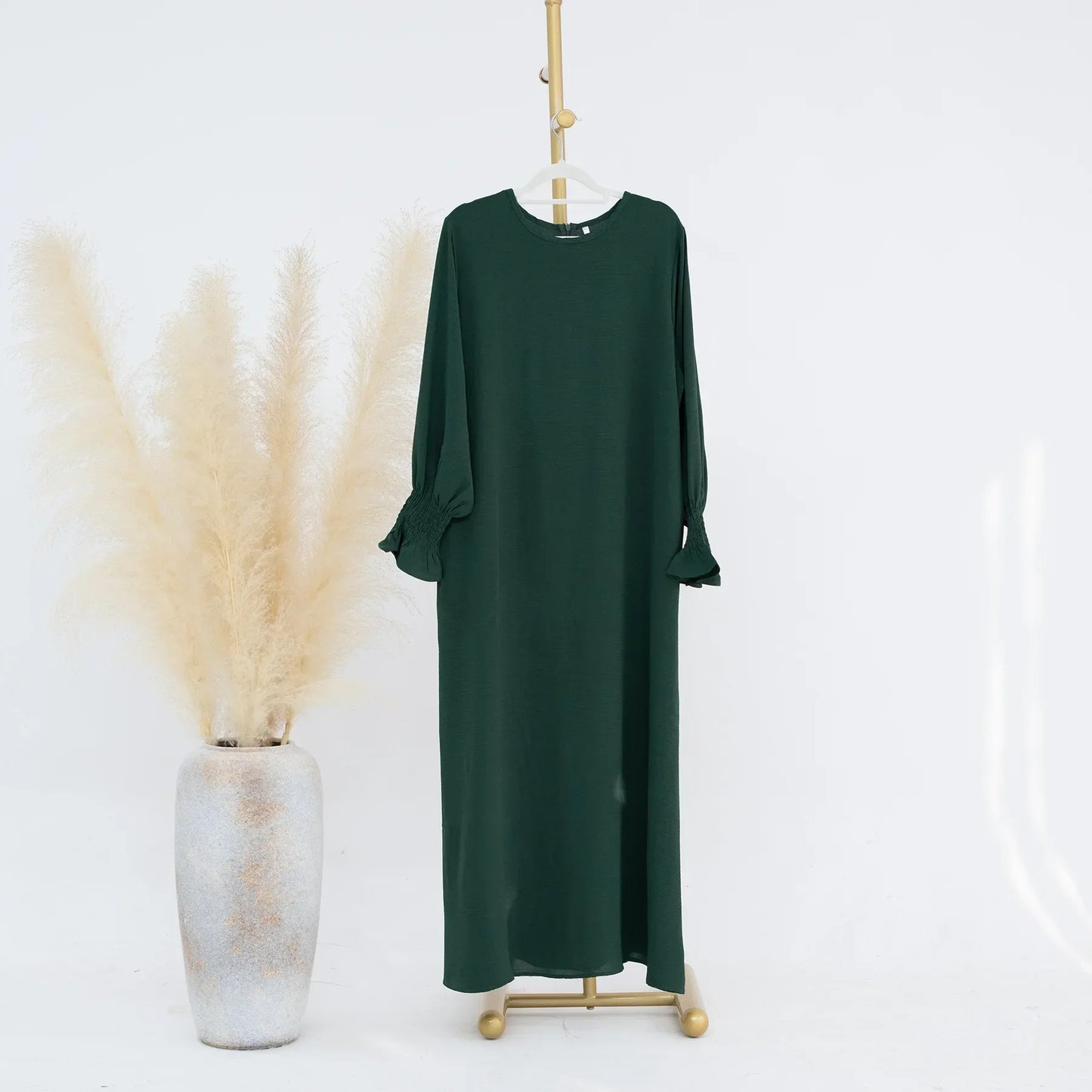 Abaya Robe Longue Style Pansement - Vêtement Musulman Simple Dubaï