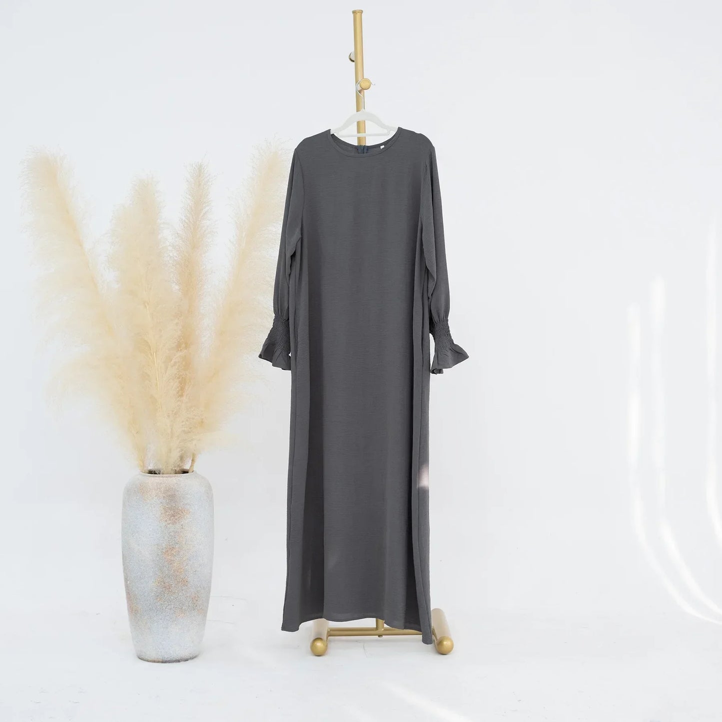 Abaya Robe Longue Style Pansement - Vêtement Musulman Simple Dubaï