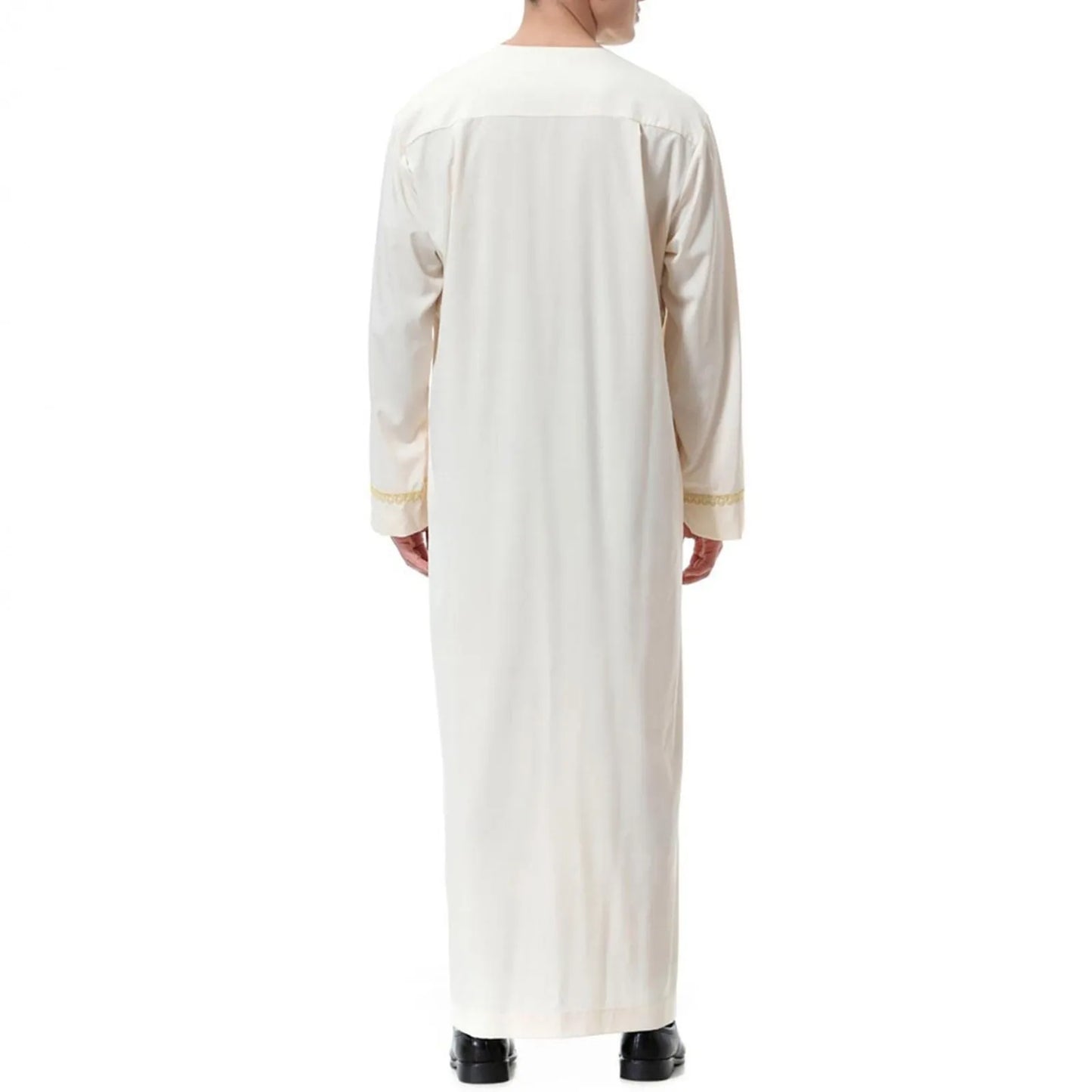 Jubba Thobes Homme Arabe - Robe Islamique Dubaï Caftan Noir