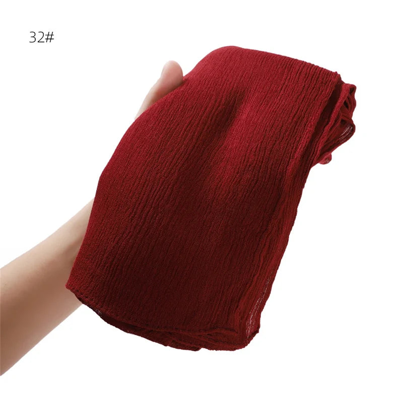 Écharpe Hijab à Plis Rayonne Coton - Turban Musulman Grande Taille