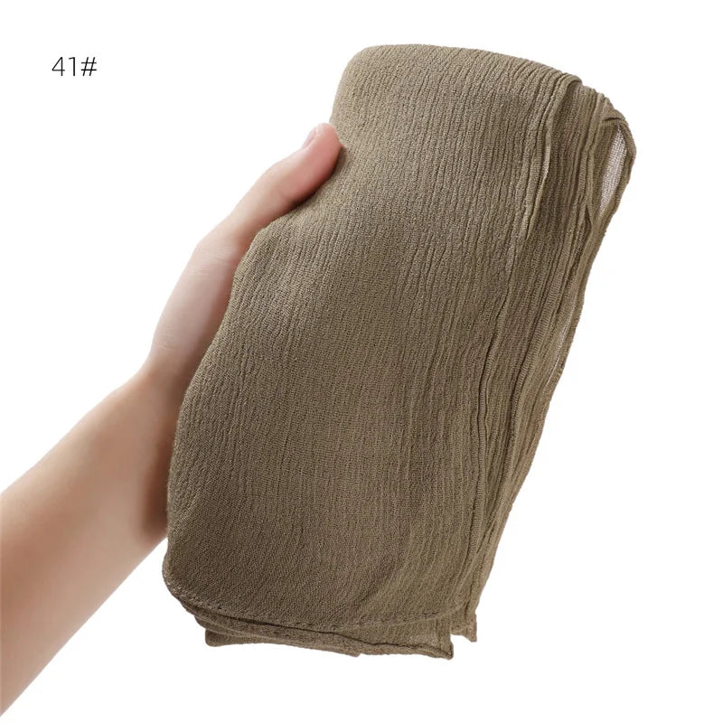 Écharpe Hijab à Plis Rayonne Coton - Turban Musulman Grande Taille