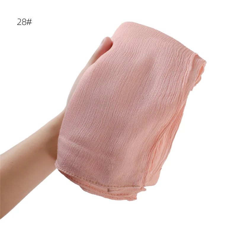 Écharpe Hijab à Plis Rayonne Coton - Turban Musulman Grande Taille