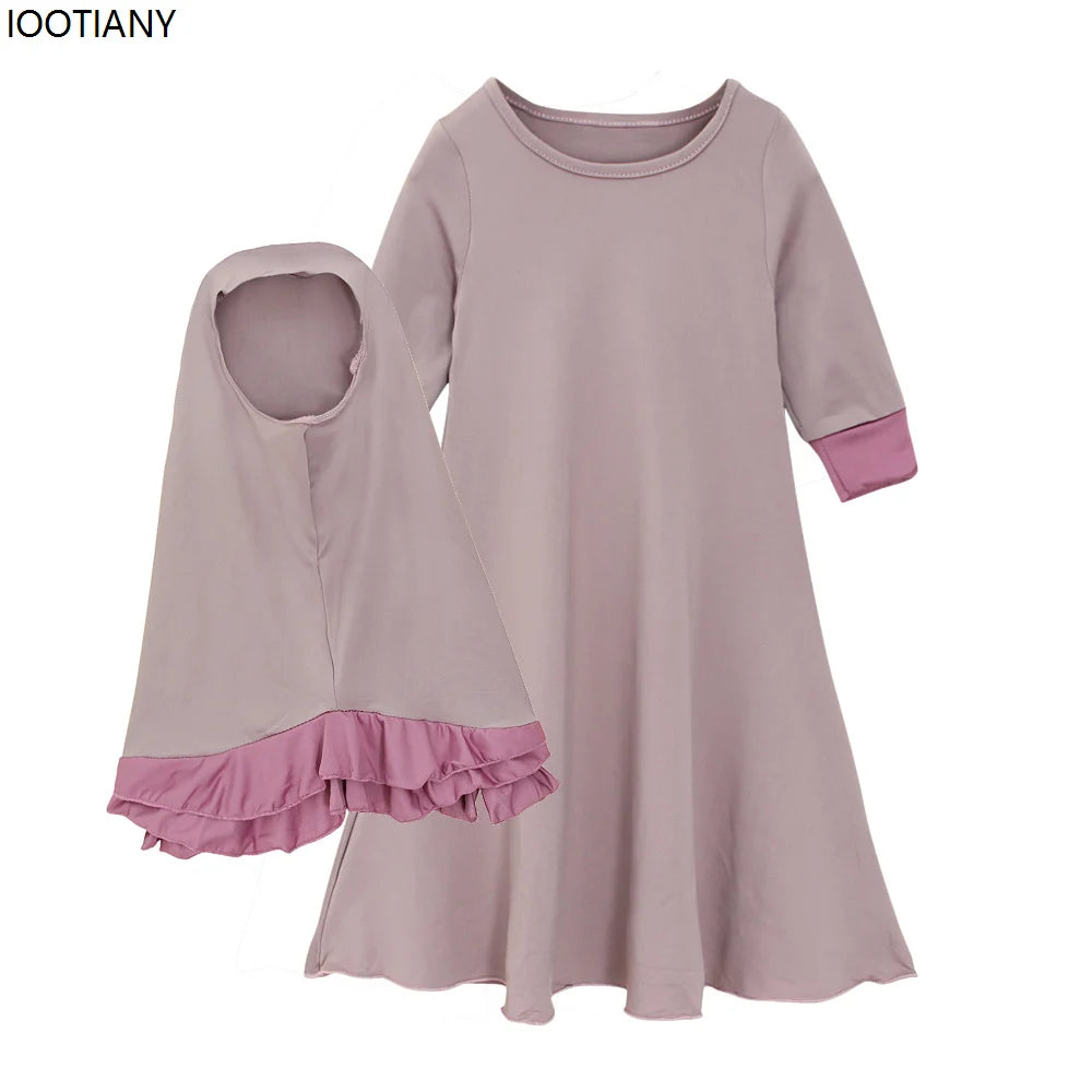 Vêtements de Prière Enfant Fille - Ensemble Burkha Ramadan 2025