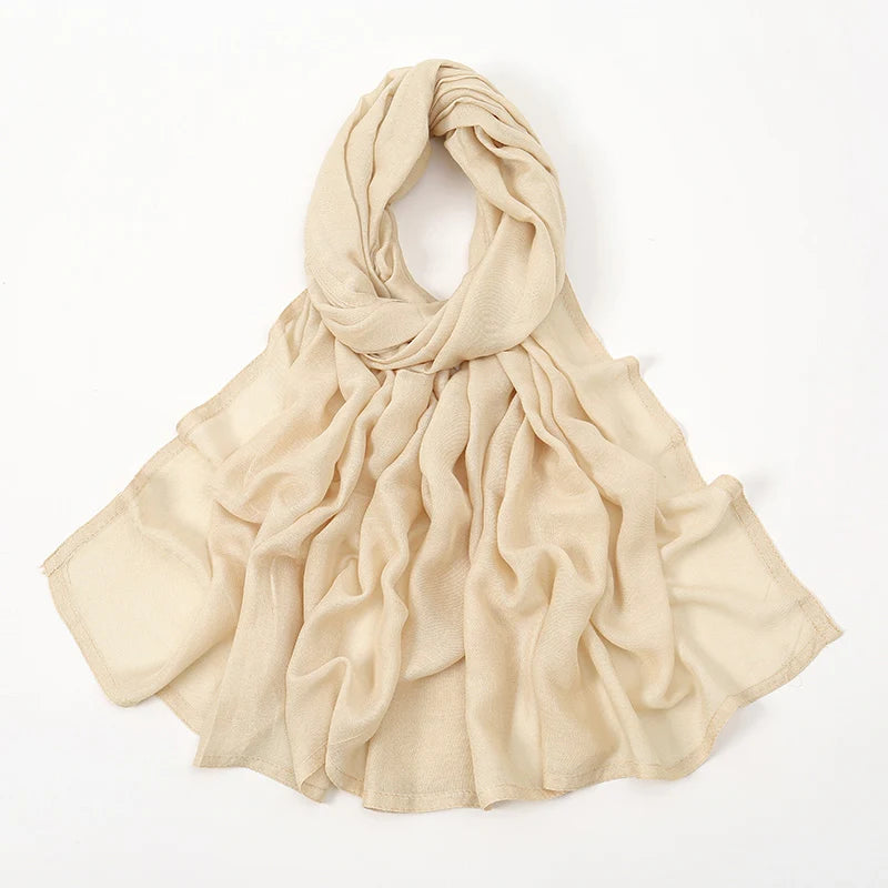 Hijab Modal Rayonne Coton - Écharpe Musulmane Unie 170x70cm