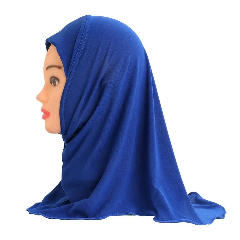 Hijabs Enfants Filles 50cm - Écharpe Islamique 2-7 ans Extensible