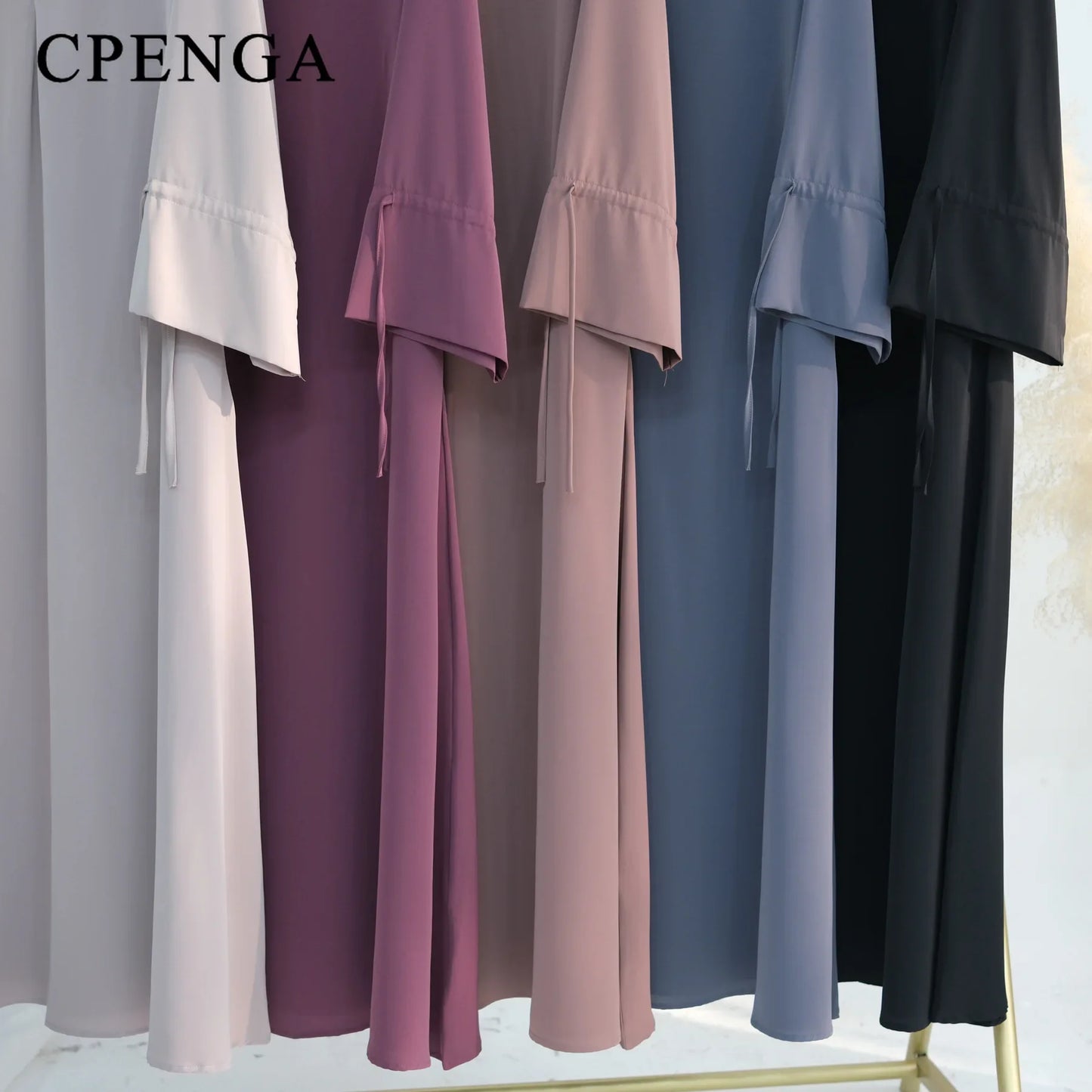 Abaya Ramadan 2025 Couleur Unie - Robe Musulmane Élégante Style Dubaï