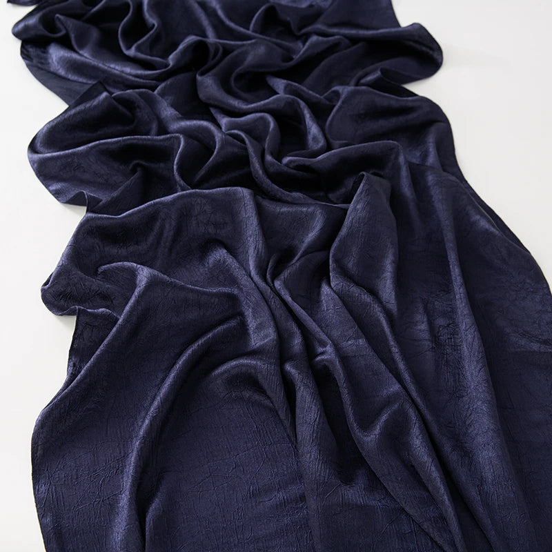 Hijab Satin Soie Lisse - Long Châle Musulman Couleur Unie Anti-Rides