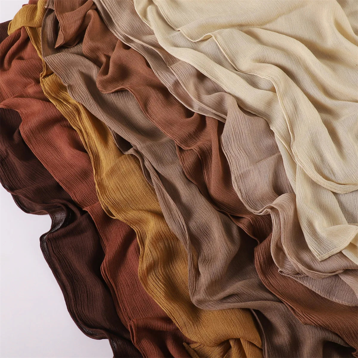 Écharpe Hijab à Plis Rayonne Coton - Turban Musulman Grande Taille
