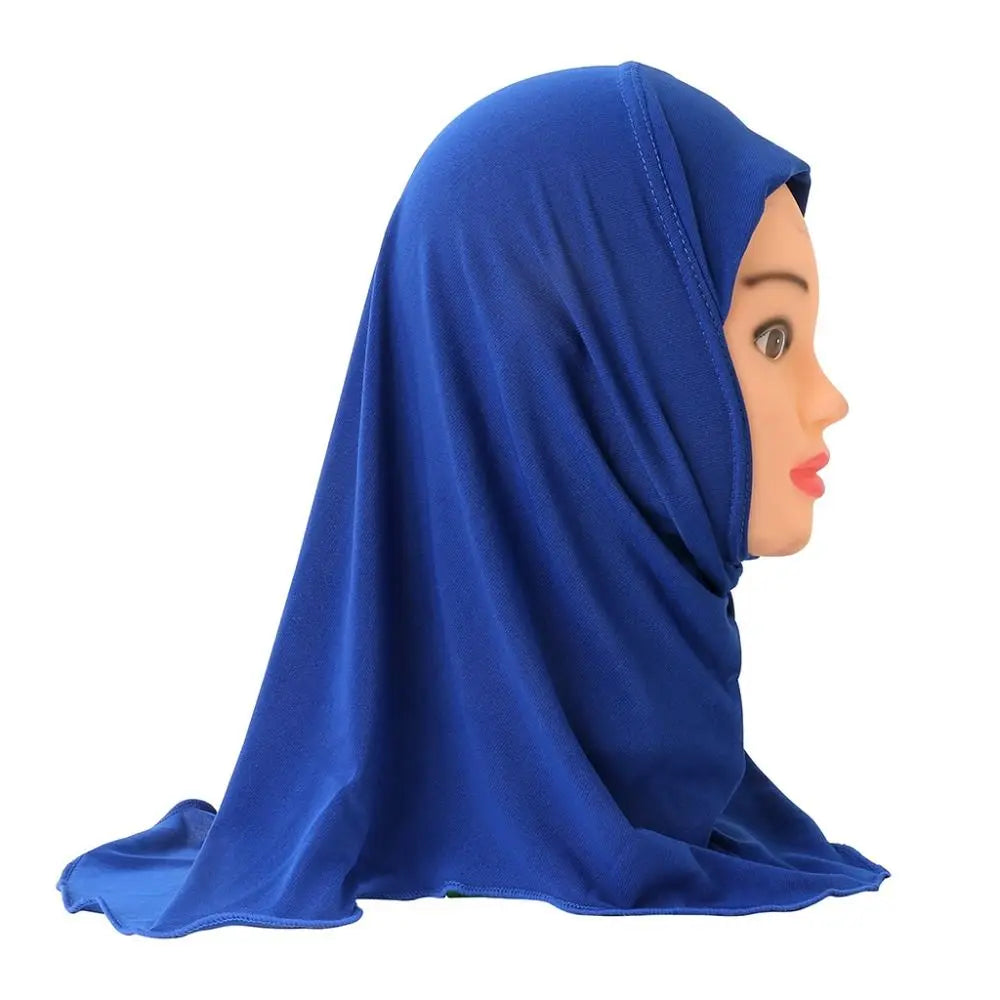 Hijabs Enfants Filles 50cm - Écharpe Islamique 2-7 ans Extensible