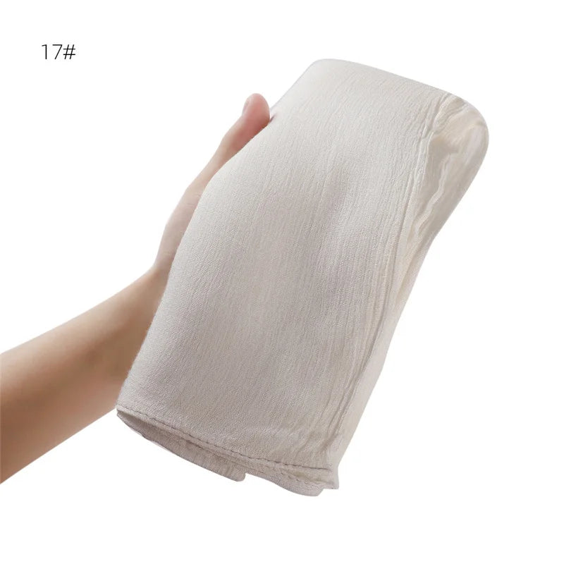 Écharpe Hijab à Plis Rayonne Coton - Turban Musulman Grande Taille