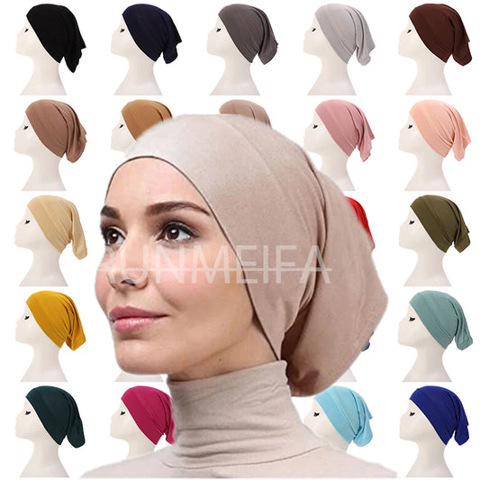 Hijab Casquettes Modal Coton - Sous-Écharpe Turban Islamique Femmes