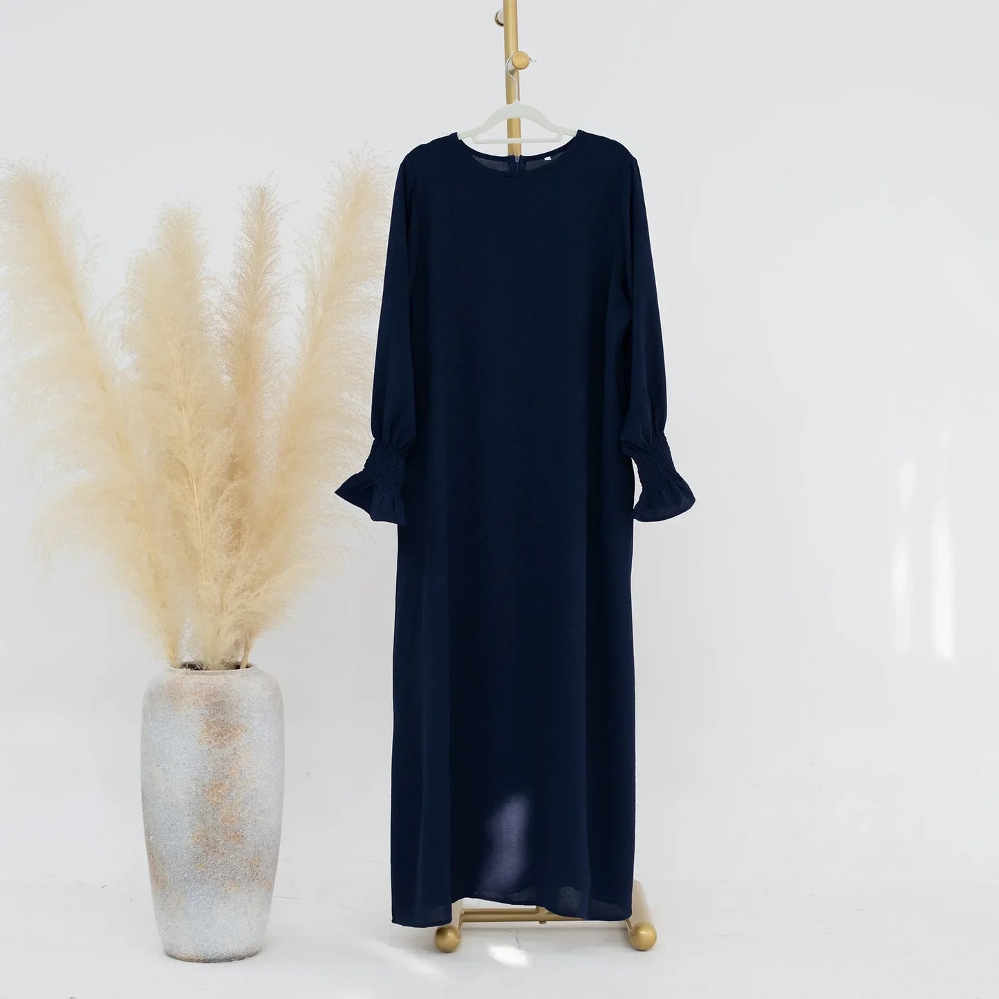 Abaya Robe Longue Style Pansement - Vêtement Musulman Simple Dubaï