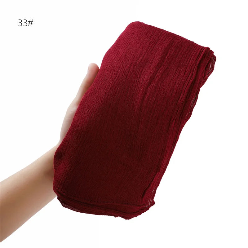 Écharpe Hijab à Plis Rayonne Coton - Turban Musulman Grande Taille