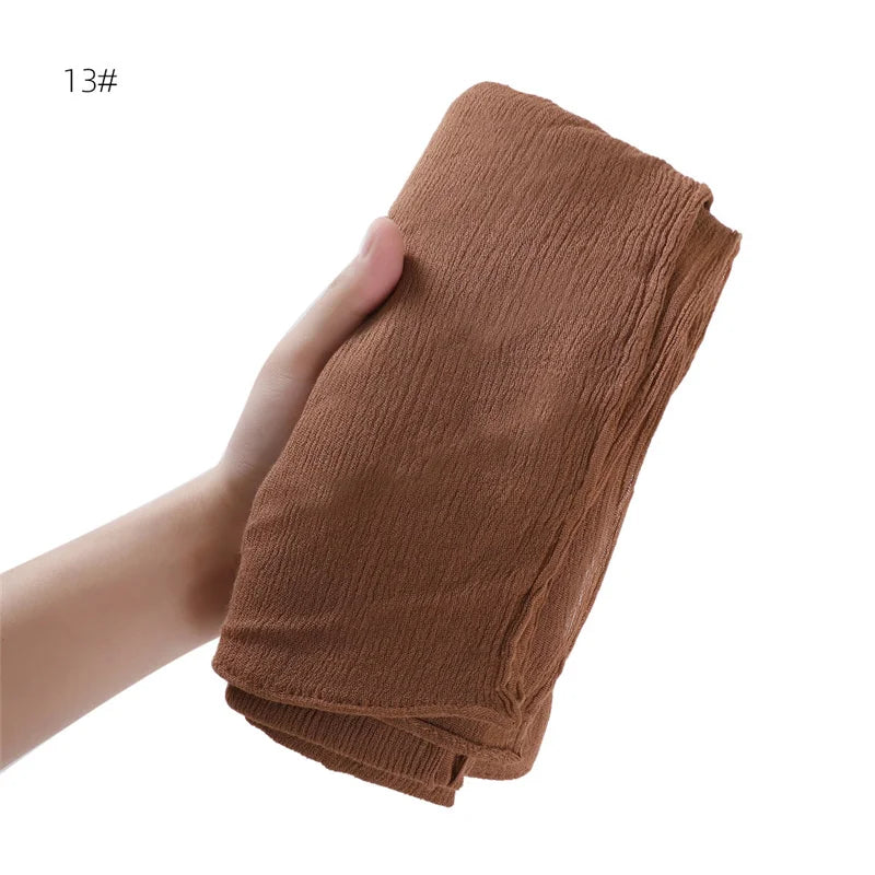 Écharpe Hijab à Plis Rayonne Coton - Turban Musulman Grande Taille
