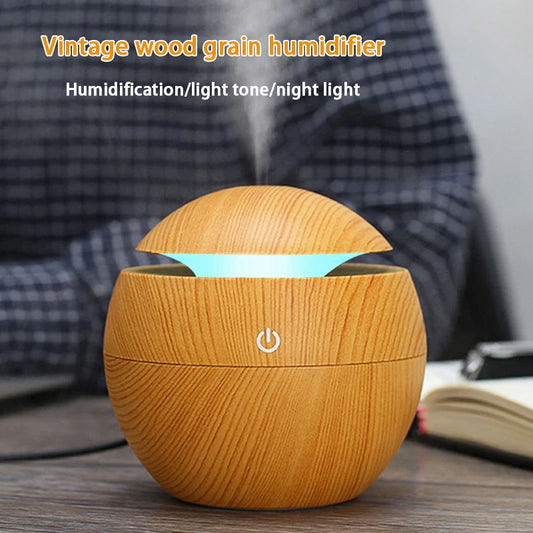 Humidificateur Champignon 200ml USB - Diffuseur Arôme LED 7 Couleurs