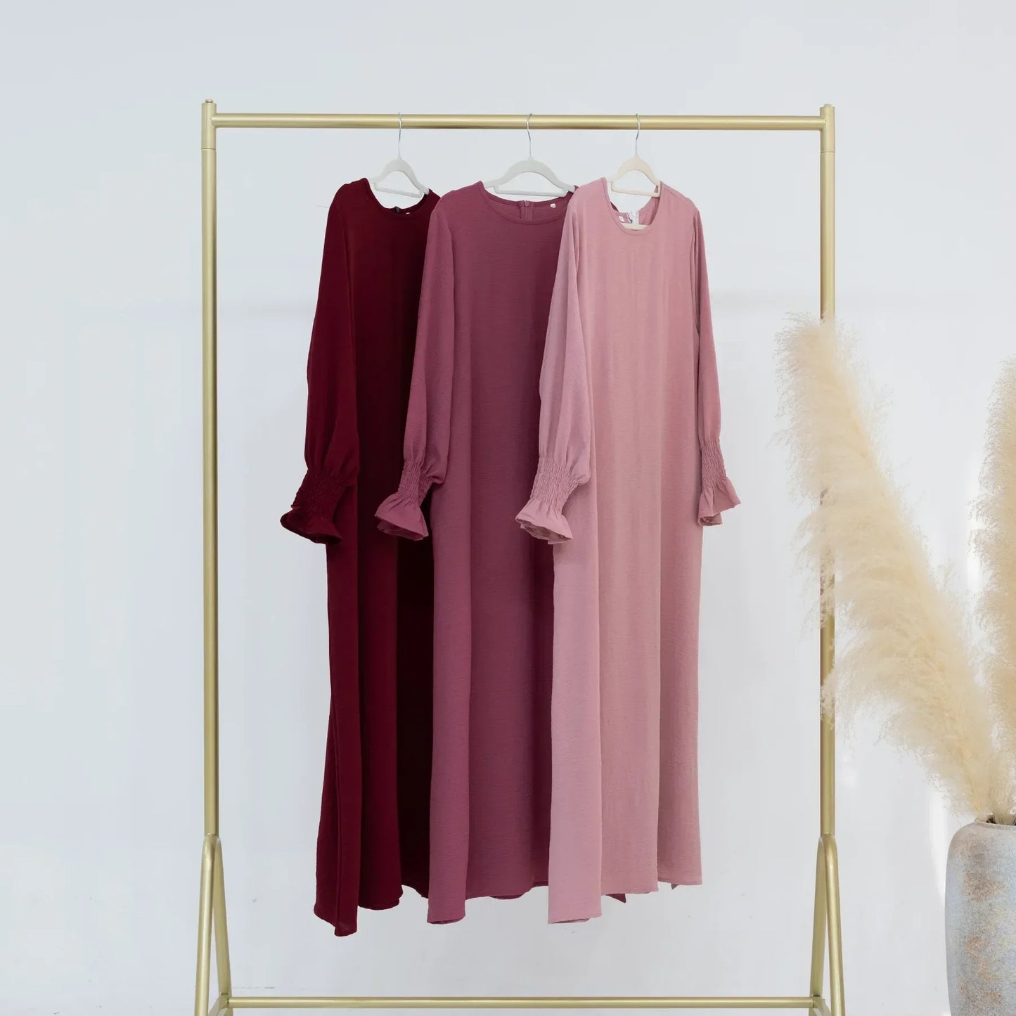 Abaya Robe Longue Style Pansement - Vêtement Musulman Simple Dubaï