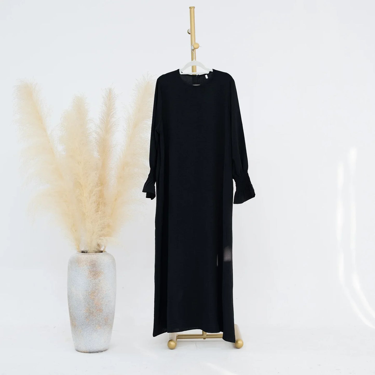 Abaya Robe Longue Style Pansement - Vêtement Musulman Simple Dubaï