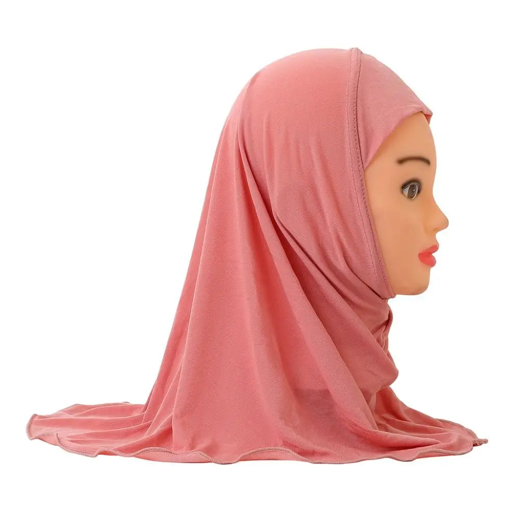 Hijabs Enfants Filles 50cm - Écharpe Islamique 2-7 ans Extensible