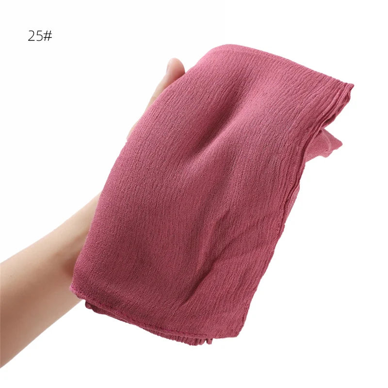 Écharpe Hijab à Plis Rayonne Coton - Turban Musulman Grande Taille
